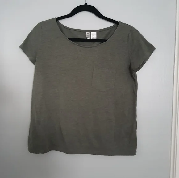 Divided Olive Green Basic T Shirt Top - Picture 1 of 4